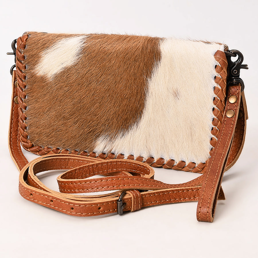 American Darling Braided Cowhide Leather Organiser Bag - Hilason