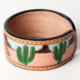 American Darling ADBRF155 Hand tooled carved Genuine Leather Bracelet women