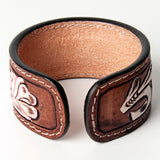 American Darling ADBRF161 Hand tooled carved Genuine Leather Bracelet women