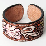 American Darling ADBRF161 Hand tooled carved Genuine Leather Bracelet women