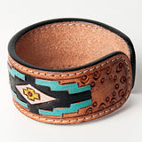 American Darling ADBRF165 Hand tooled carved Genuine Leather Bracelet women