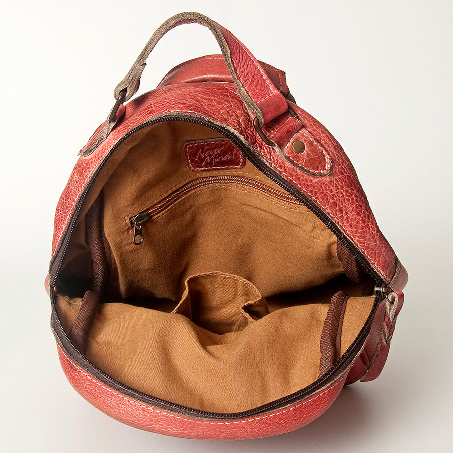 Never Mind Nmbg119I Backpack Vintage Handmade Genuine Cowhide Leather Women Bag Western Handbag Purse