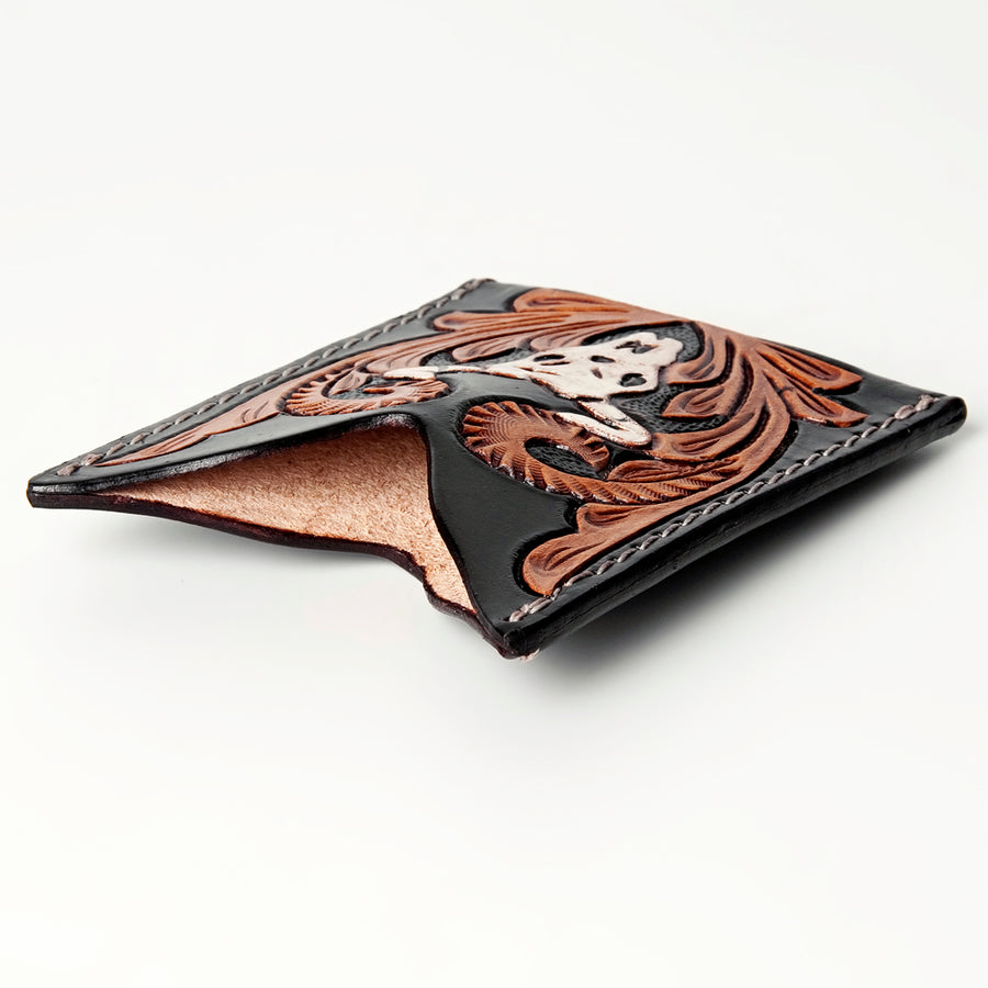 American Darling Card Holder Hand Tooled Genuine Leather | Business Credit