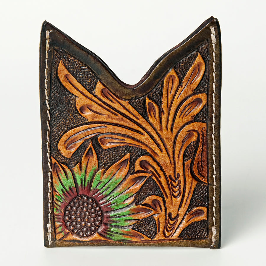 American Darling Card Holder Hand Tooled Genuine Leather | Business Credit