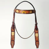 AMERICAN DARLING Western Horse Headstall Breast Collar Set Leather