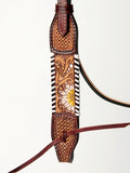 AMERICAN DARLING Western Horse Headstall Breast Collar Set Leather