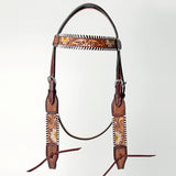 AMERICAN DARLING Western Horse Headstall Breast Collar Set Leather