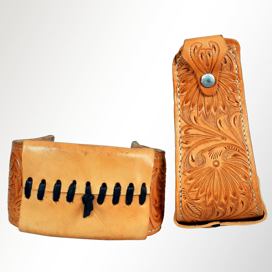 HILASON Horse Western Saddle Leather Floral Stirrups Pair | for Barrel Racing Horses