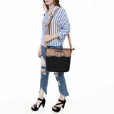 American Darling Clutch Hand Tooled Hair On Genuine Leather Women Bag Western Handbag Purse