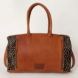 American Darling Duffel Hand Tooled Hair on Genuine Leather Western Women Bag | Handbag Duffle Weekend Travel Bags