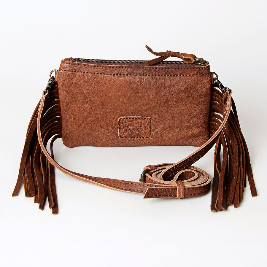 Ameran Darling Women's Crossbody Bag Western Crocodile Embossed Full Grain Genuine Leather Handbag and Ladies Purse