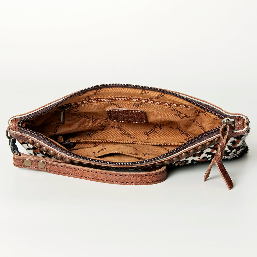 American Darling Wristlet Hair on Genuine Leather Western Women Bag | Handbag Purse | Women Wristlet | Wristlet Wristlet | Travel Wristlet | Leather Wristlet | Clutch Wristlet