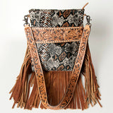 American Darling ADBGS192X Messenger Hand Tooled Hair On Genuine Leather women bag western handbag purse