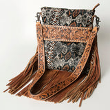 American Darling ADBGS192X Messenger Hand Tooled Hair On Genuine Leather women bag western handbag purse