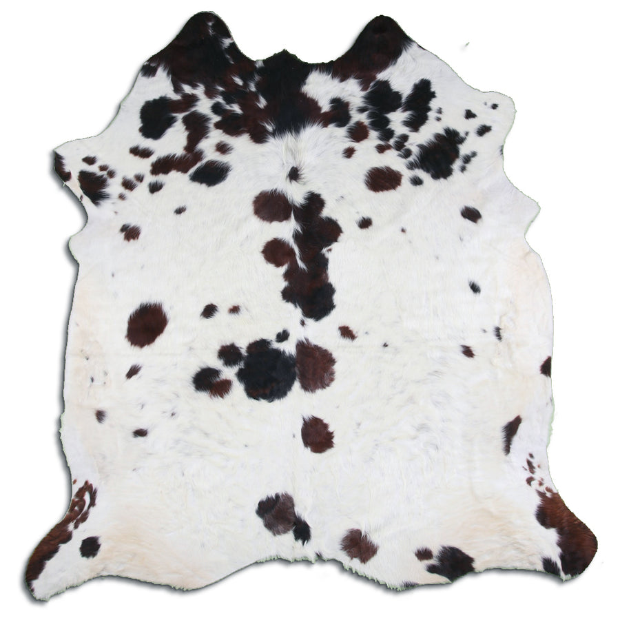 Brown and white cowhide leather saddle blanket - Uhorse