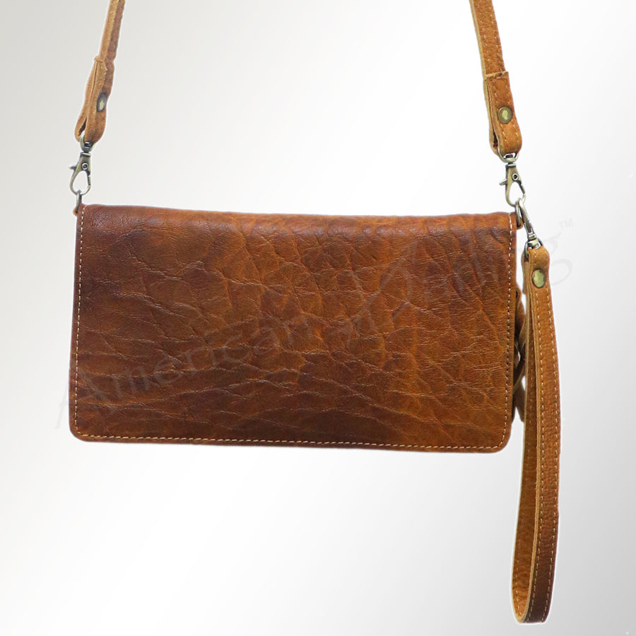 American Darling Organiser Bag Western Genuine Full Grain Leather Handcrafted Purse with YKK Zipper and Wristlet