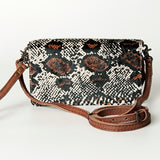 American Darling ORGANISER Upcycled Wool Genuine Leather women bag western handbag purse