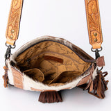 ADBGS192TB American Darling Hand Tooled Hair On Genuine Leather Women Bag Western Handbag Purse