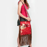 American Darling ADBGS192M Messenger Hair On Genuine Leather women bag western handbag purse