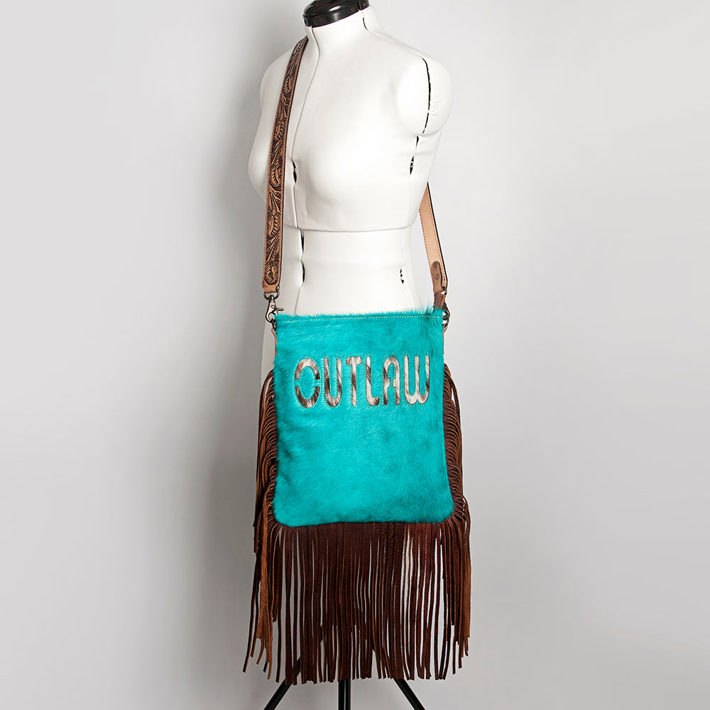 American Darling ADBGS192O Messenger Hair On Genuine Leather women bag western handbag purse