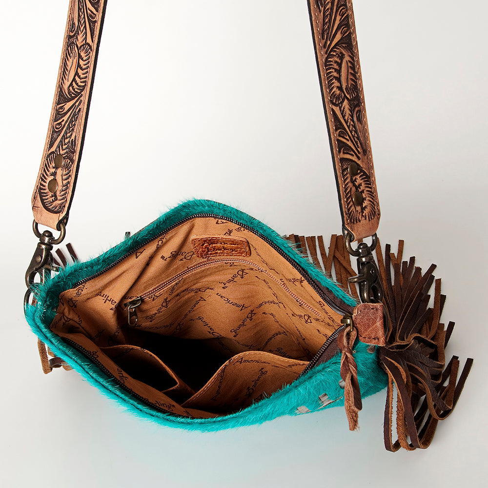 American Darling ADBGS192O Messenger Hair On Genuine Leather women bag western handbag purse