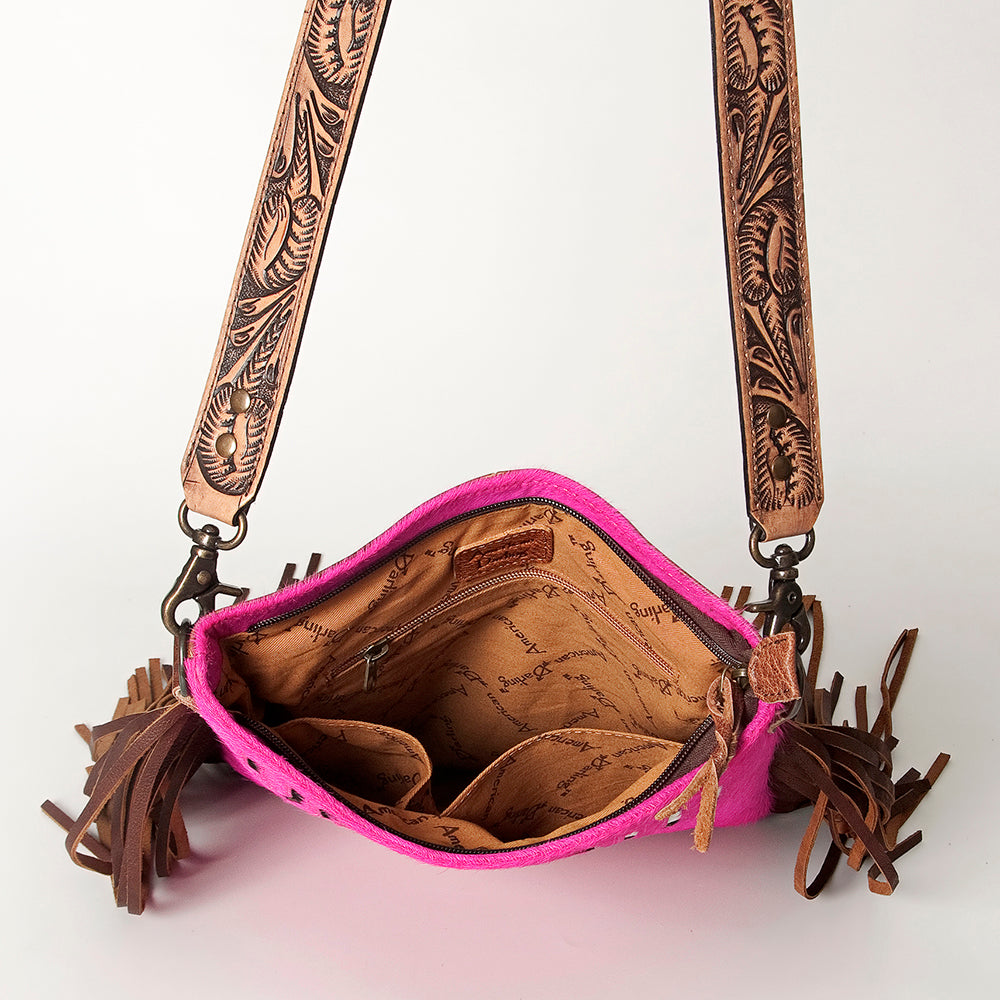 American Darling ADBGS192P Messenger Hair On Genuine Leather women bag western handbag purse