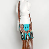 American Darling Large Crossbody Hand Tooled Saddle Blanket Genuine Leather Western Women Bag Handbag Purse | for Cute