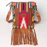 American Darling Large Crossbody Hand Tooled Saddle Blanket Genuine Leather Western Women Bag Handbag Purse | for Cute