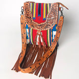 American Darling Large Crossbody Hand Tooled Saddle Blanket Genuine Leather Western Women Bag Handbag Purse | for Cute