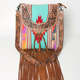 American Darling Large Crossbody Hand Tooled Saddle Blanket Genuine Leather Western Women Bag Handbag Purse | for Cute