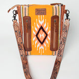 American Darling Large Crossbody Hand Tooled Saddle Blanket Genuine Leather Western Women Bag Handbag Purse | for Cute