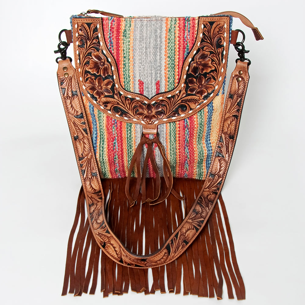 American Darling Large Crossbody Hand Tooled Saddle Blanket Genuine Leather Western Women Bag Handbag Purse | for Cute