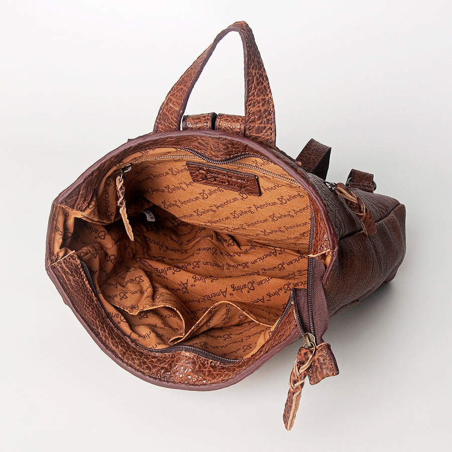 American Darling Backpack Saddle Blanket Fabric Genuine Leather Western Women Bag | for Laptop School Purse Travel