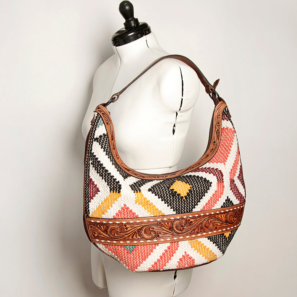 American Darling Hobo Hand Tooled Saddle Blanket Genuine Leather Western Women Bag | Handbag Purse Bags for Cute