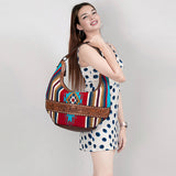 American Darling Hobo Hand Tooled Saddle Blanket Genuine Leather Western Women Bag | Handbag Purse Bags for Cute