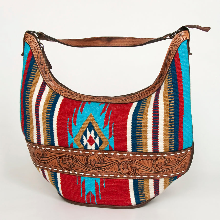 American Darling Hobo Hand Tooled Saddle Blanket Genuine Leather Western Women Bag | Handbag Purse Bags for Cute - Uhorse
