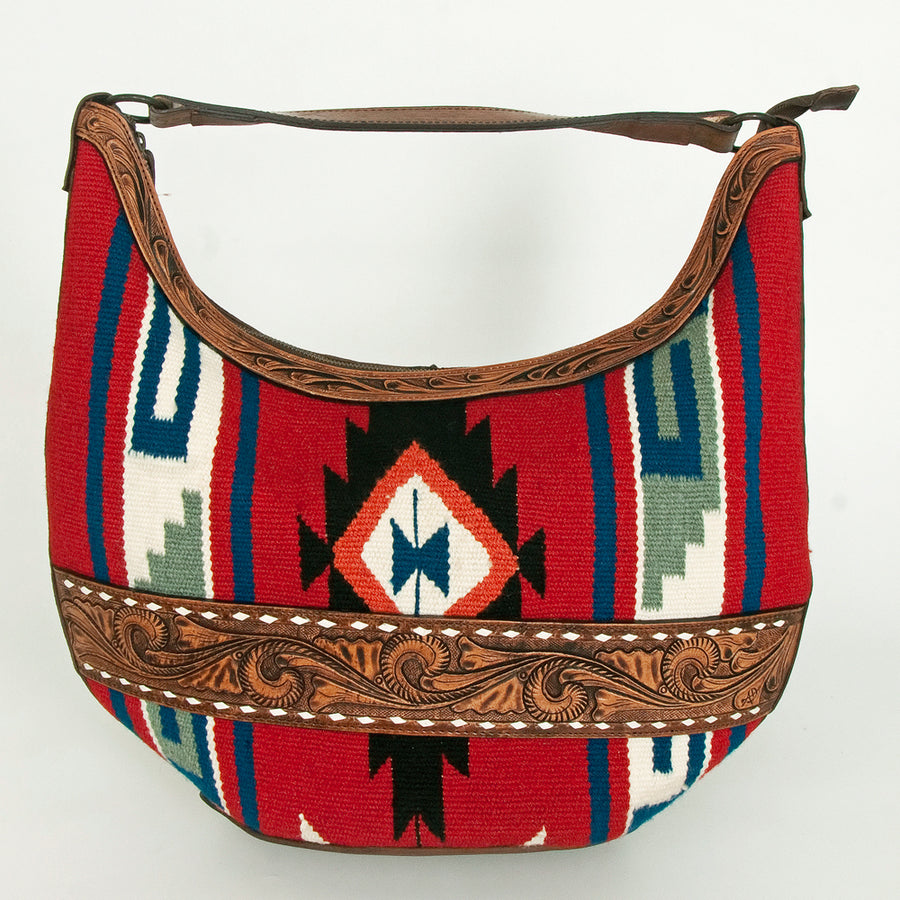 American Darling Hobo Hand Tooled Saddle Blanket Genuine Leather Western Women Bag | Handbag Purse Bags for Cute