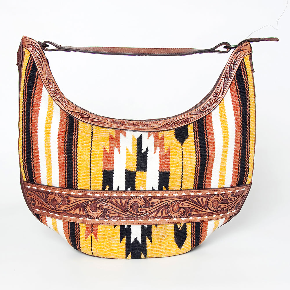 American Darling Hobo Hand Tooled Saddle Blanket Genuine Leather Western Women Bag | Handbag Purse Bags for Cute