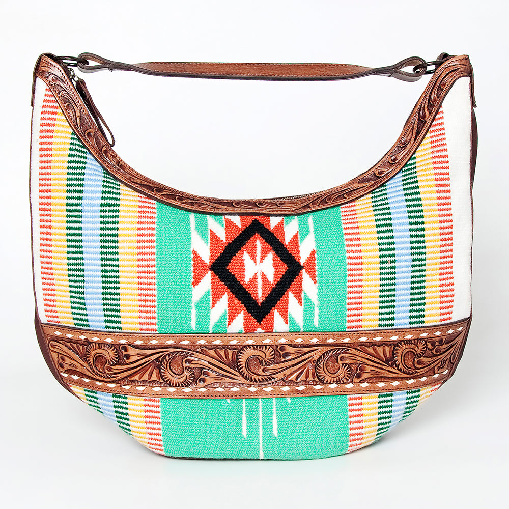 American Darling Hobo Hand Tooled Saddle Blanket Genuine Leather Western Women Bag | Handbag Purse Bags for Cute