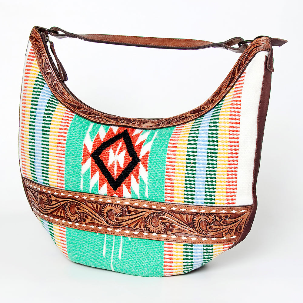 American Darling Hobo Hand Tooled Saddle Blanket Genuine Leather Western Women Bag | Handbag Purse Bags for Cute