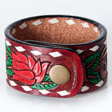 American Darling ADBRF180 Hand tooled carved Genuine Leather Bracelet women