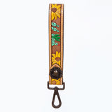 American Darling ADWSF101 Hand Tooled Genuine Leather Handle Strap For Wristlet Bags