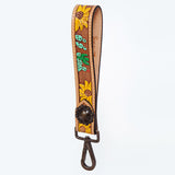 American Darling ADWSF101 Hand Tooled Genuine Leather Handle Strap For Wristlet Bags