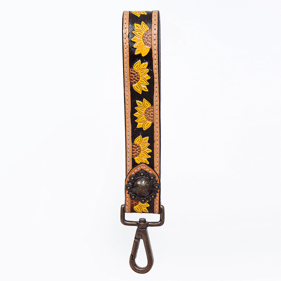 American Darling Hand Tooled Genuine Leather Handle Strap for Wristlet Bag Phone Wrist Keychain Wallet Purse Clutch Cellphone