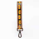 American Darling ADWSF102 Hand Tooled Genuine Leather Handle Strap For Wristlet Bags