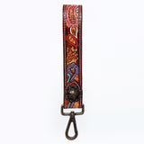 American Darling ADWSF105 Hand Tooled Genuine Leather Handle Strap For Wristlet Bags