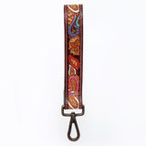 American Darling ADWSF105 Hand Tooled Genuine Leather Handle Strap For Wristlet Bags