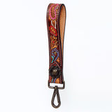 American Darling ADWSF105 Hand Tooled Genuine Leather Handle Strap For Wristlet Bags