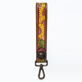 American Darling ADWSF106 Hand Tooled Genuine Leather Handle Strap For Wristlet Bags