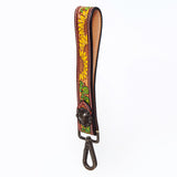 American Darling ADWSF106 Hand Tooled Genuine Leather Handle Strap For Wristlet Bags
